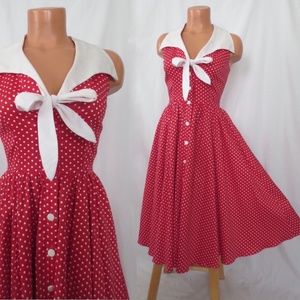 MALIBU retro dress BETTIE PAGE circle skirt XS